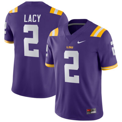 Kyren Lacy LSU Tigers Football Purple Home Jersey w/ SEC Patch - All Stitched