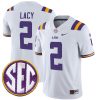 Kyren Lacy LSU Tigers Football White Away Jersey w/ SEC Patch - All Stitched