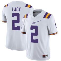 Kyren Lacy LSU Tigers Football White Away Jersey - All Stitched
