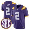 Kyren Lacy LSU Tigers Football Purple Vapor F.U.S.E Limited Jersey w/ SEC Patch - All Stitched