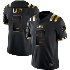 Kyren Lacy LSU Tigers Football Black Gold Jersey - All Stitched