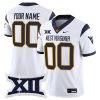 Custom West Virginia Mountaineers Football White Game Jersey w/ XII Patch - All Stitched