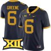 Garrett Greene West Virginia Mountaineers Football Navy Alumni Jersey w/ XII Patch - All Stitched
