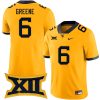 Garrett Greene West Virginia Mountaineers Football Gold Alumni Jersey w/ XII Patch - All Stitched