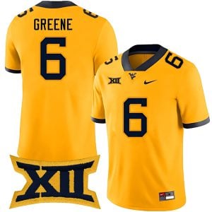 Garrett Greene West Virginia Mountaineers Football Gold Alumni Jersey w/ XII Patch - All Stitched