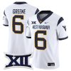 Garrett Greene West Virginia Mountaineers Football White Game Jersey w/ XII Patch - All Stitched