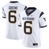 Garrett Greene West Virginia Mountaineers Football White Game Jersey - All Stitched