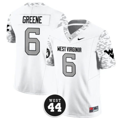 Garrett Greene West Virginia Mountaineers Football White Vapor F.U.S.E Limited Jersey - All Stitched
