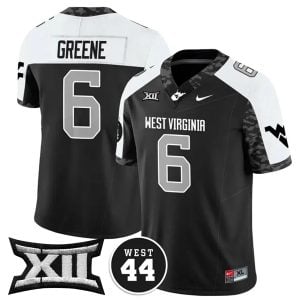 Garrett Greene West Virginia Mountaineers Football Alternate Black Vapor F.U.S.E Limited Jersey w/ XII Patch - All Stitched