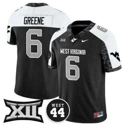 Garrett Greene West Virginia Mountaineers Football Alternate Black Vapor F.U.S.E Limited Jersey w/ XII Patch - All Stitched