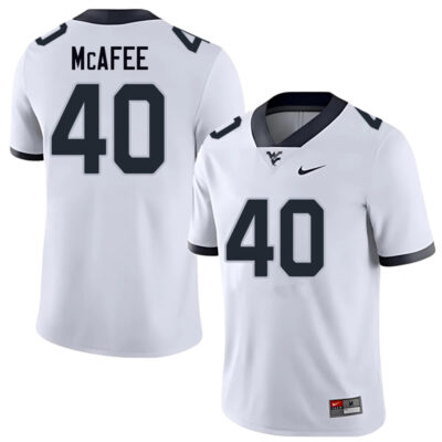 Pat McAfee West Virginia Mountaineers Football White Alumni Jersey - All Stitched