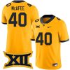 Pat McAfee West Virginia Mountaineers Football Gold Alumni Jersey w/ XII Patch - All Stitched
