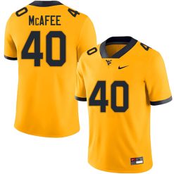 Pat McAfee West Virginia Mountaineers Football Gold Alumni Jersey - All Stitched