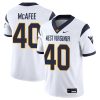 Pat McAfee West Virginia Mountaineers Football White Game Jersey - All Stitched