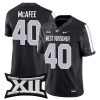 Pat McAfee West Virginia Mountaineers Football Black Game Jersey w/ XII Patch - All Stitched