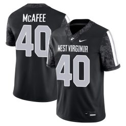 Pat McAfee West Virginia Mountaineers Football Black Game Jersey - All Stitched