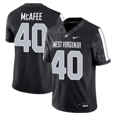 Pat McAfee West Virginia Mountaineers Football Black Game Jersey - All Stitched