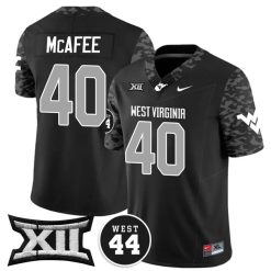 Pat McAfee West Virginia Mountaineers Football Black Vapor F.U.S.E Limited Jersey w/ XII Patch - All Stitched