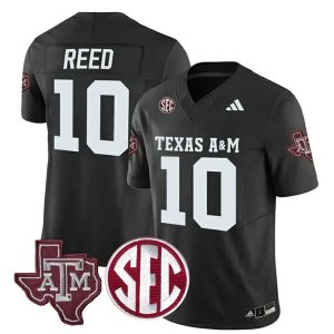 Marcel Reed Texas A&M Aggies Football Black Alternate Jersey - All Stitched
