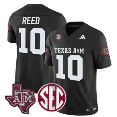 Marcel Reed Texas A&M Aggies Football Black Alternate Jersey - All Stitched