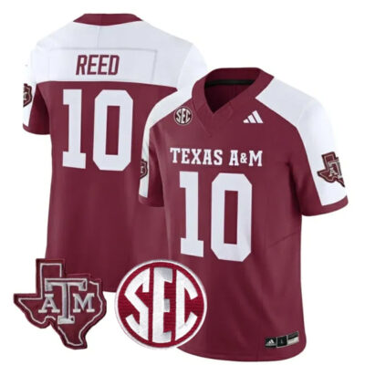 Marcel Reed Texas A&M Aggies Football Alternate Maroon Jersey - All Stitched