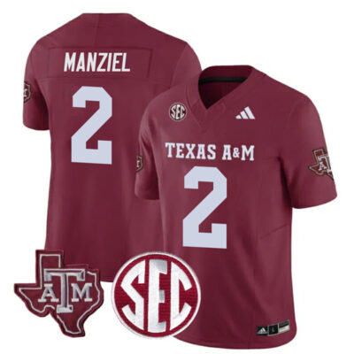 Johnny Manziel Texas A&M Aggies Football Maroon Home Jersey - All Stitched