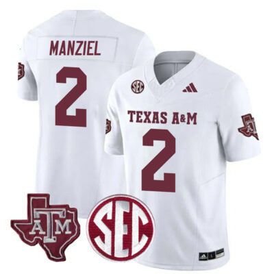 Johnny Manziel Texas A&M Aggies Football White Away Jersey - All Stitched