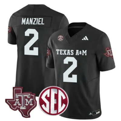 Johnny Manziel Texas A&M Aggies Football Black Alternate Jersey - All Stitched