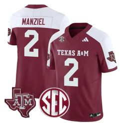 Johnny Manziel Texas A&M Aggies Football Alternate Maroon Jersey - All Stitched