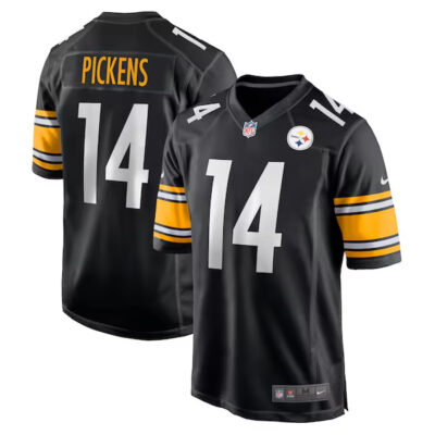 George Pickens Pittsburgh Steelers Black Game Jersey - All Stitched