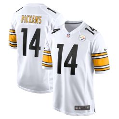 George Pickens Pittsburgh Steelers White Game Jersey - All Stitched