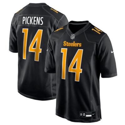 George Pickens Pittsburgh Steelers Black Carbon Game Jersey - All Stitched
