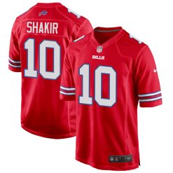 Khalil Shakir Buffalo Bills Red Game Jersey - All Stitched