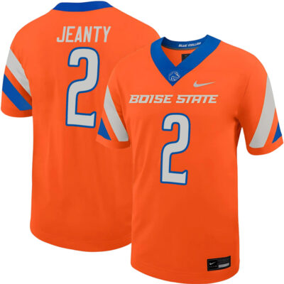 Ashton Jeanty Boise State Broncos Football Orange Untouchable Jersey - All Stitched