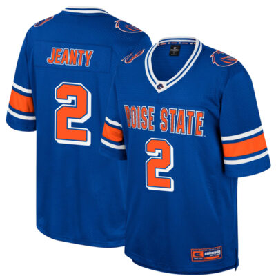 Ashton Jeanty Boise State Broncos Football Royal Colosseum Retro Jersey Jersey - All Stitched