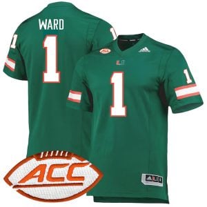 Cam Ward Miami Hurricanes Football Green Alternate Jersey - All Stitched