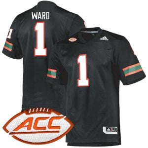 Cam Ward Miami Hurricanes Football Black Alternate Jersey - All Stitched