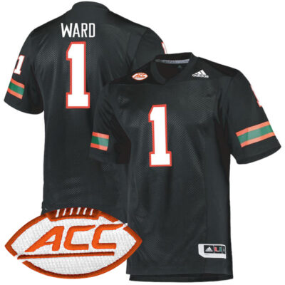 Cam Ward Miami Hurricanes Football Black Alternate Jersey - All Stitched