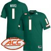 Cam Ward Miami Hurricanes Football Green Alternate Game Jersey - All Stitched