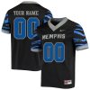 Custom Memphis Tigers Football Black Alternate Jersey - All Stitched