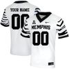 Custom Memphis Tigers Football White Alternate Jersey w/ AAC Patch - All Stitched