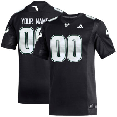 Custom South Florida Bulls Football Black Alternate Jersey - All Stitched