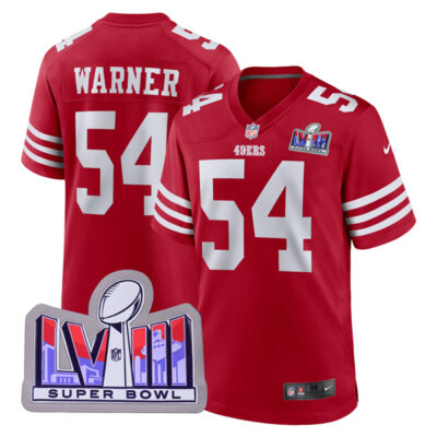 Fred Warner San Francisco 49ers SBLVIII Scarlet Game Jersey - All Stitched