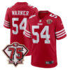 Fred Warner San Francisco 49ers 75th Anniversary Scarlet Game Jersey - All Stitched