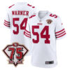 Fred Warner San Francisco 49ers 75th Anniversary White Game Jersey - All Stitched