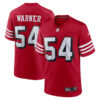 Fred Warner San Francisco 49ers Scarlet Alternate Game Jersey - All Stitched
