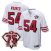 Fred Warner San Francisco 49ers 75th Anniversary White 2nd Alternate Game Jersey - All Stitched