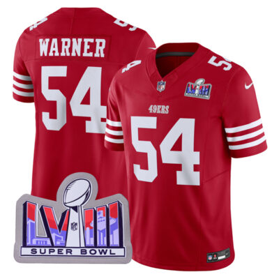 Fred Warner San Francisco 49ers SBLVIII Scarlet Vapor F.U.S.E Limited Jersey - All Stitched