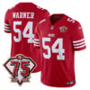 Fred Warner San Francisco 49ers 75th Anniversary Scarlet Vapor F.U.S.E Limited Jersey - All Stitched