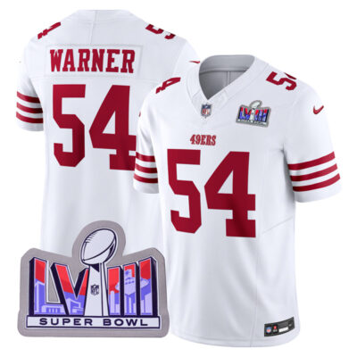 Fred Warner San Francisco 49ers SBLVIII White Vapor F.U.S.E Limited Jersey - All Stitched